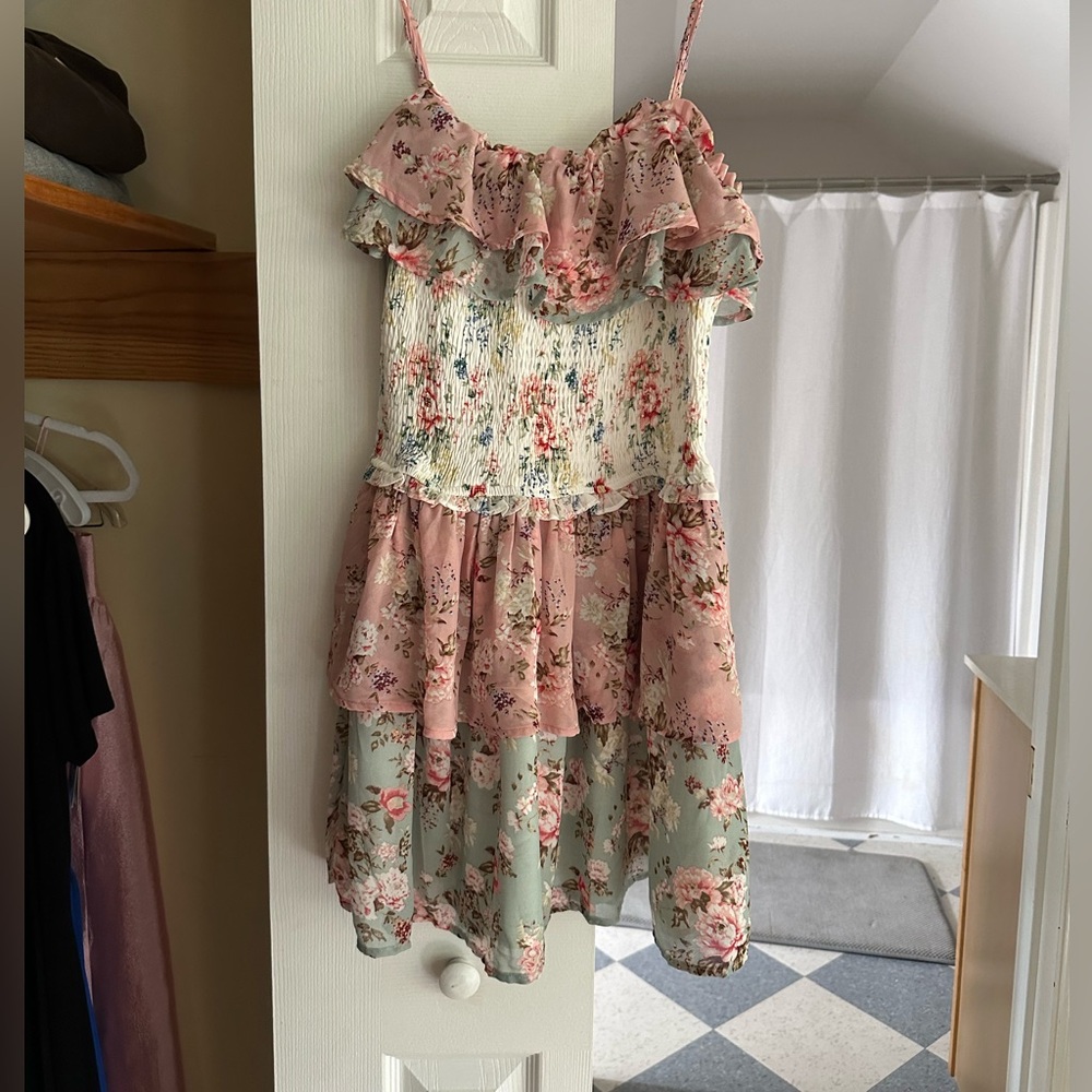 Storia floral tiered dress